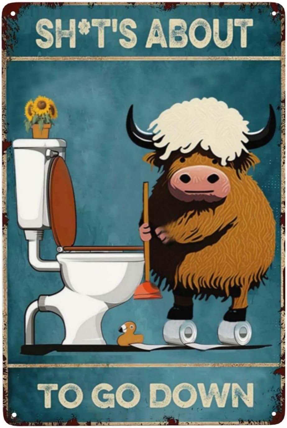 Farmhouse Cow Metal Poster 8X1 - đánh giá và giá Agriculture Farm House