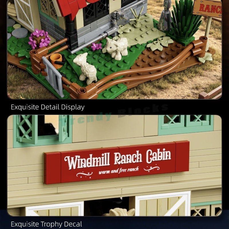 1359PCS Western Windmill Ranch - đánh giá và giá Agriculture Farm House