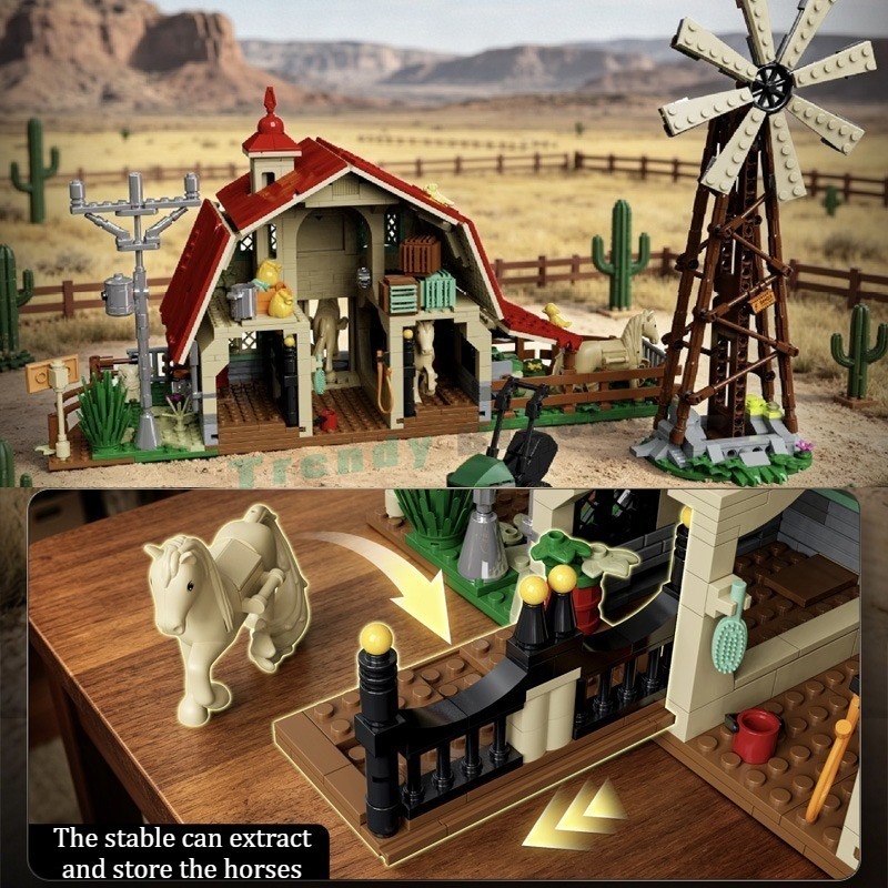 1359PCS Western Windmill Ranch - đánh giá và giá Agriculture Farm House